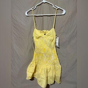 Zara Yellow Checkered Dress